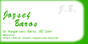 jozsef baros business card